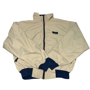 Vintage L.L. Bean Three-Season Jacket Cream & Navy | 90s Preppy Cottage | S/M?
